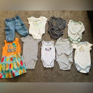 Carter's Kids Shirts & Tops Set - Blue, White, Gray, Orange